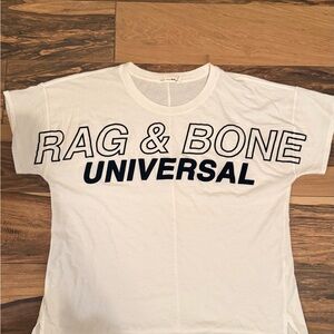 Rag & Bone White Crew Neck Tee
